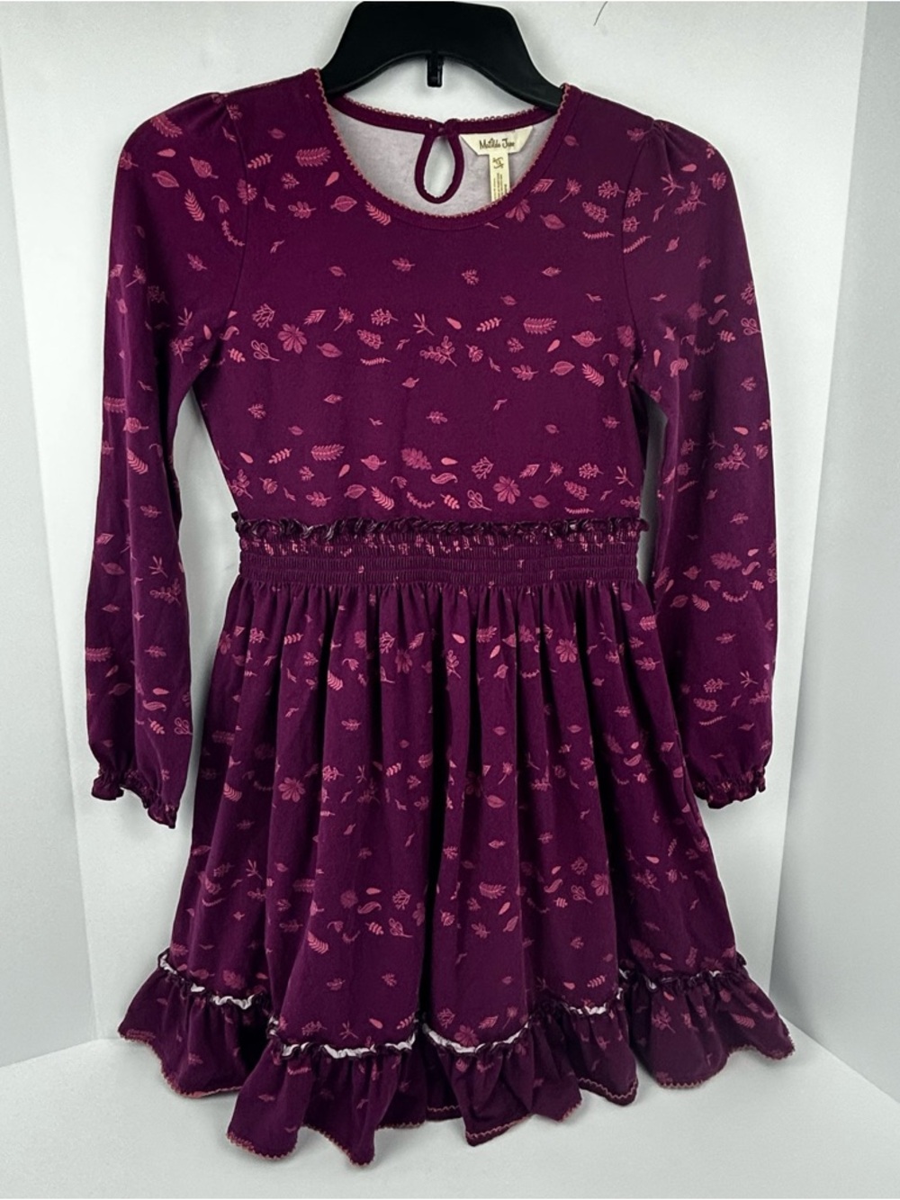 Matilda Jane Plum Purple Floral Long Sleeve Girls Dress Apple Cider Mauve fall